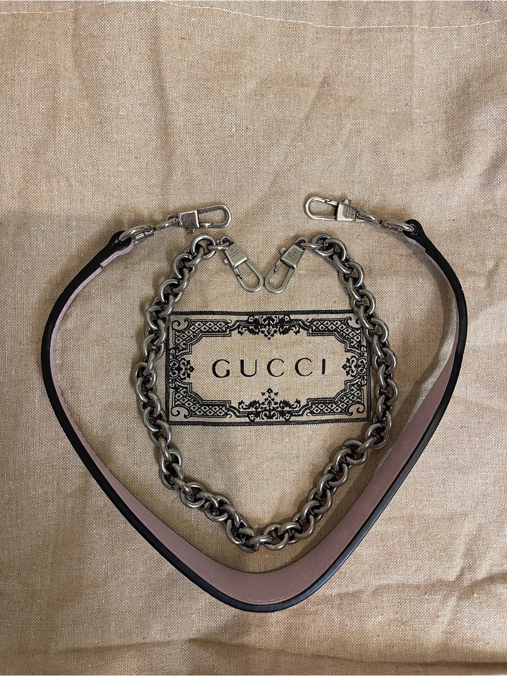EUC Gucci Horsebit Chain Shoulder Bag Pink Iridescent Vertical Matelasse Quilted - Picture 10 of 16